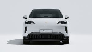 Cayenne Coupé Electric adresinin aracın ön tarafını gösteren dış görünümü