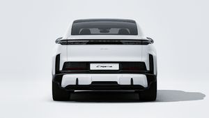 Cayenne Turbo Coupé Electric adresinin aracın arkasını gösteren dış görünümü