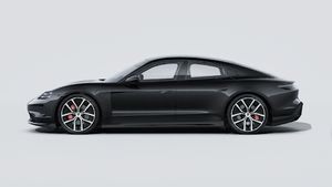 Taycan 4S Black Edition adresinin aracın sol tarafını gösteren dış görünümü