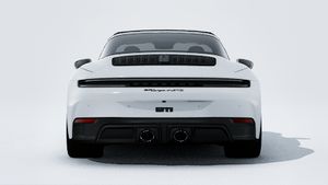 Exterior view of 911 Targa 4 GTS showing the rear of the car