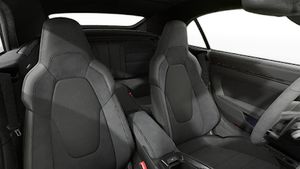 Interior view showing the front seats of 911 Carrera 4 GTS Cabriolet