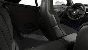 Interior view showing the back seats of 911 Carrera 4 GTS Cabriolet