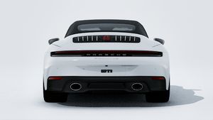 Exterior view of 911 Carrera 4S Cabriolet showing the rear of the car