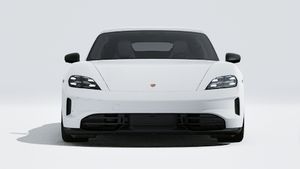 Exterior view of Taycan 4S Black Edition showing the front of the car