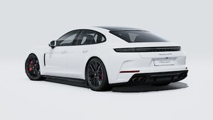 Exterior view of Panamera GTS showing the back and left side of the car
