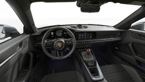 顯示911 Carrera T方向盤和儀表板的內部視圖