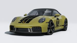 911 Spirit 70的外部視圖顯示汽車的前部和左側
