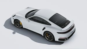 從上方看到的911 Turbo S的外觀圖