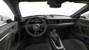 顯示911 GT3方向盤和儀表板的內部視圖
