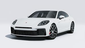 Panamera 4S E-Hybrid的外部視圖顯示汽車的前部和左側
