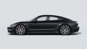 Зовнішній вигляд Taycan 4S Black Edition , що показує лівий бік автомобіля