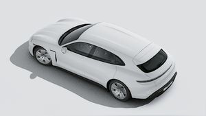 Зовнішній вигляд сайту Taycan Sport Turismo з висоти пташиного польоту