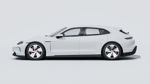 Зовнішній вигляд Taycan 4S Sport Turismo , що показує лівий бік автомобіля