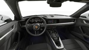 Interior view showing the steering wheel and dashboard of 911 Carrera S Cabriolet