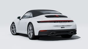 Exterior view of 911 Carrera S Cabriolet showing the back and left side of the car