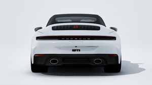 Exterior view of 911 Carrera S Cabriolet showing the rear of the car