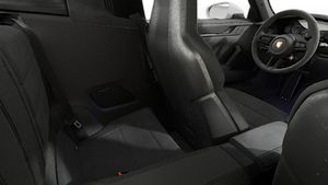 Interior view showing the back seats of 911 Targa 4 GTS