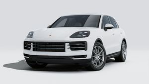Exterior view of Cayenne showing the front and left side of the car
