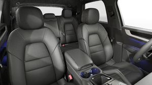 Interior view showing the front seats of Cayenne E-Hybrid