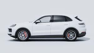 Exterior view of Cayenne S showing the left side of the car