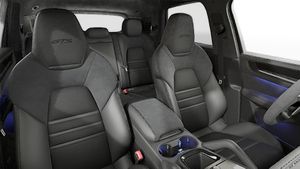 Interior view showing the front seats of Cayenne GTS