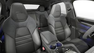 Interior view showing the front seats of Cayenne GTS Coupé