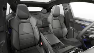 Interior view showing the front seats of Cayenne Coupe Electric