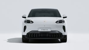 Exterior view of Cayenne Coupe Electric showing the front of the car