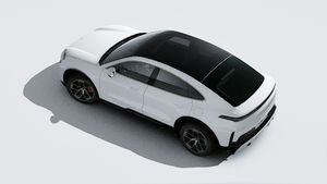 Exterior view of Cayenne Turbo Coupe Electric seen from above