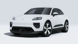 Exterior view of Macan 4 showing the front and left side of the car