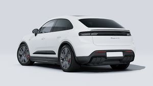 Exterior view of Macan GTS showing the back and left side of the car