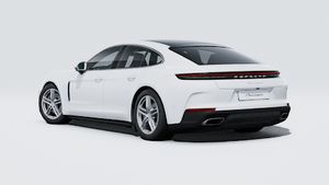 Exterior view of Panamera 4 showing the back and left side of the car