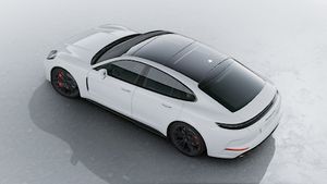 Exterior view of Panamera GTS seen from above