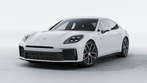 Exterior view of Panamera 4S E-Hybrid showing the front and left side of the car
