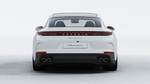 Exterior view of Panamera 4S E-Hybrid showing the rear of the car