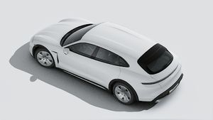 Внешний вид сайта Taycan 4 Cross Turismo с высоты