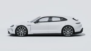 Внешний вид Taycan Sport Turismo Black Edition с левой стороны автомобиля