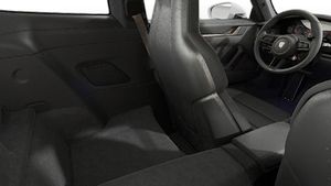 Interior view showing the back seats of 911 Turbo S