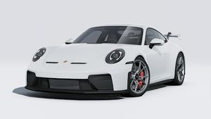 Exterior view of 911 GT3 showing the front and left side of the car