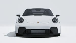 Exterior view of 911 GT3 showing the front of the car