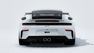 Exterior view of 911 GT3 showing the rear of the car