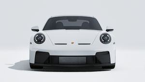Exterior view of 911 GT3 with Touring Package showing the front of the car