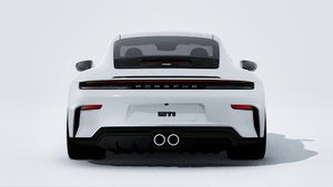 Exterior view of 911 GT3 with Touring Package showing the rear of the car