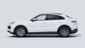 Exterior view of Cayenne S E-Hybrid Coupé showing the left side of the car