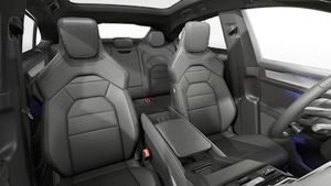 Interior view showing the front seats of Cayenne Coupé Electric