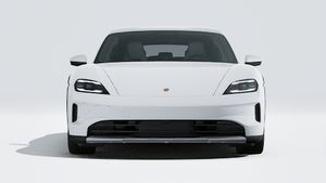 Exterior view of Taycan 4 Cross Turismo showing the front of the car