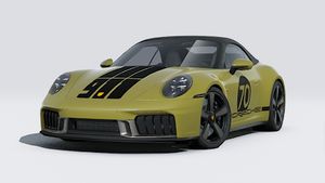 Exterior view of 911 Spirit 70 showing the front and left side of the car