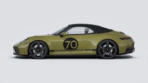 Exterior view of 911 Spirit 70 showing the left side of the car