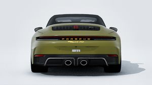 Exterior view of 911 Spirit 70 showing the rear of the car