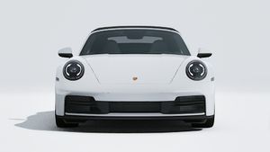 Exterior view of 911 Carrera S Cabriolet showing the front of the car